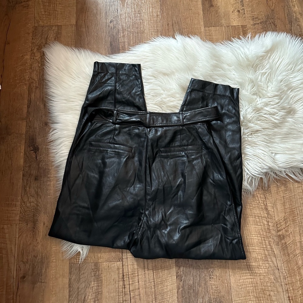 ARITZIA Babaton Vegan Leather Trousers In Black - Picture 5 of 6
